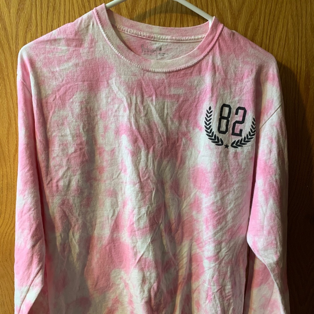 Flirtitude Medium Pink Tie-Dye Long Sleeve Shirt